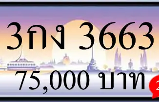 ขายทะเบียน 3กง 3663