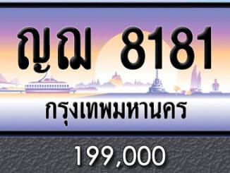 ทะเบียน ญฌ 8181