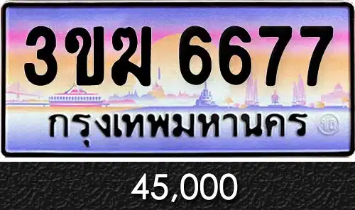 ทะเบียน 3ขฆ 6677