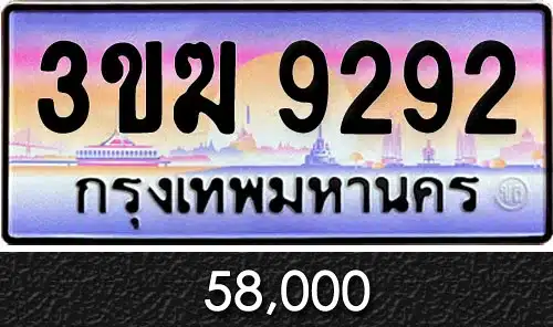 ทะเบียน 3ขฆ 9292